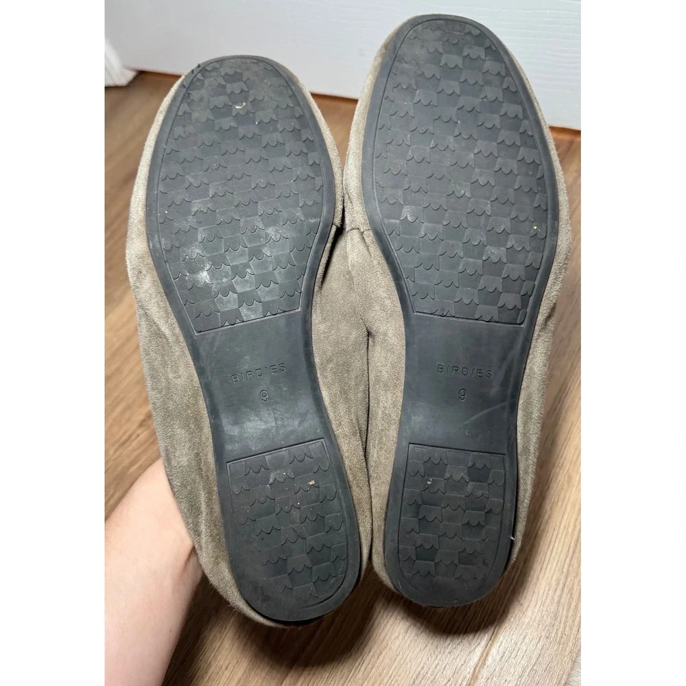 Birdies‎ The Starling Women Olive Green Suede Loafers Smoking Slippers Size 9